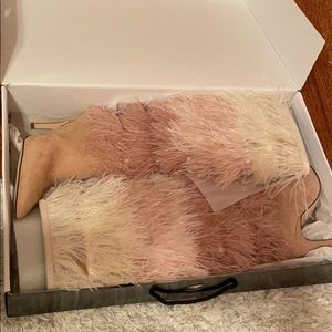 Nine West ombré feather boots